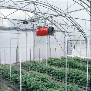 Воздушное отопление теплицы